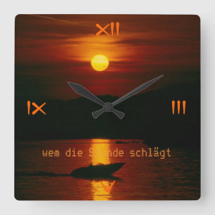Whom Bashes Time Square Wall Clock
