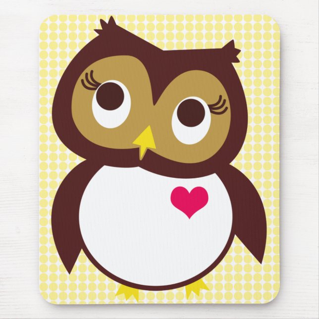 Whoo Loves You Mouse Pad (Front)