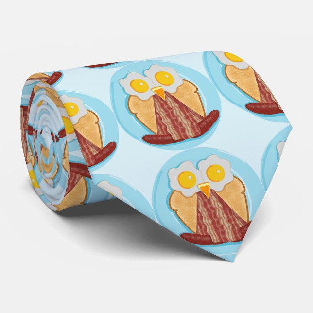 Whoo Wants Breakfast? Owl Tie (Rolled)