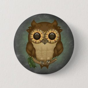 Whoolio The Cute Owl Round Buttons