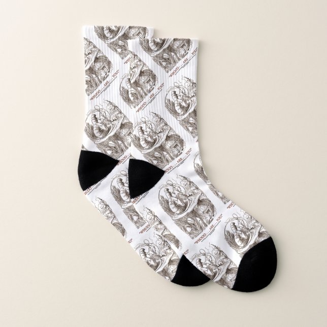 Whooo...Are...You? Alice Caterpillar Wonderland Socks (Pair)