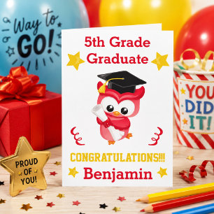 Whooo's Ready to Soar? Red Owl 5th Grade Card