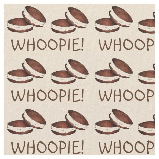 Whoopie! Celebration Chocolate Whoopie Pie Fabric (Close Up)