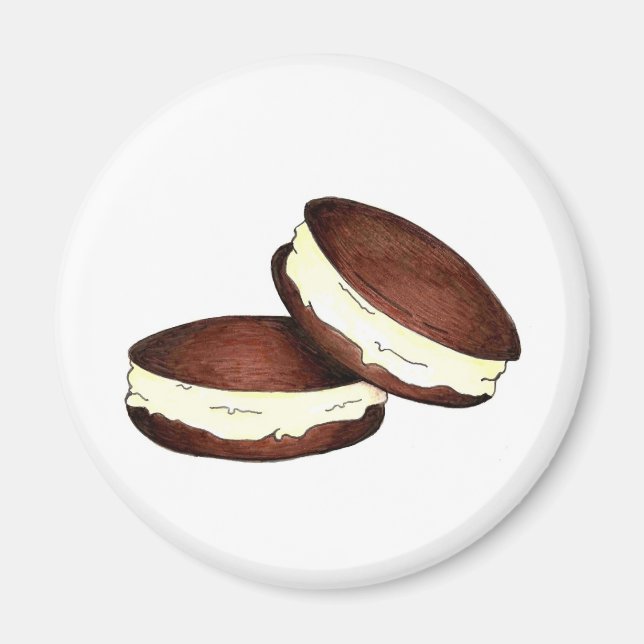 Whoopie Pies Chocolate Vanilla PA Dutch Food Magnet (Front)