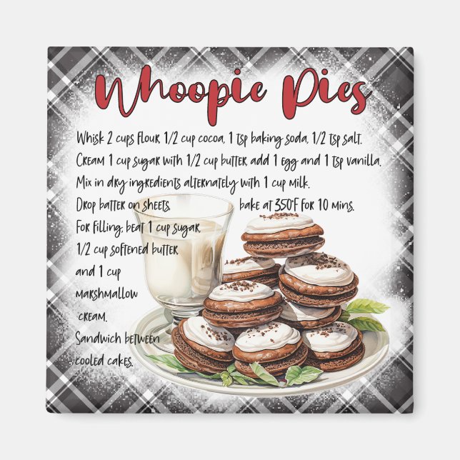 Whoopie Pies Recipe Magnet (Front)
