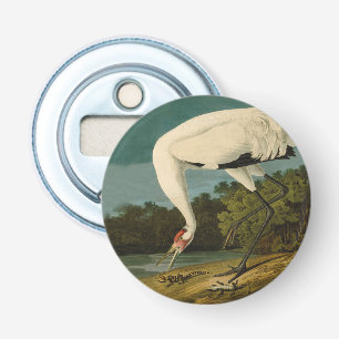 Whooping Crane Audubon Bird Painting Bottle Opener