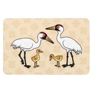 Whooping Crane Family Magnet