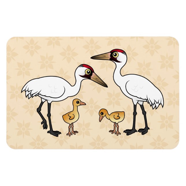 Whooping Crane Family Magnet (Horizontal)