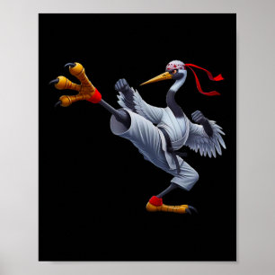 Whooping Crane In The Famous Karate Crane Kick Mov Poster
