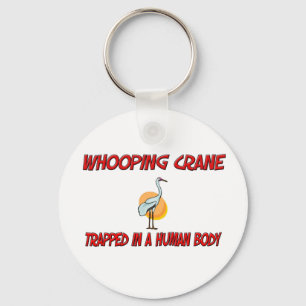 Whooping Crane trapped in a human body Key Ring