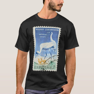 Whooping Crane Vintage Stamp Whooping Crane T-Shirt