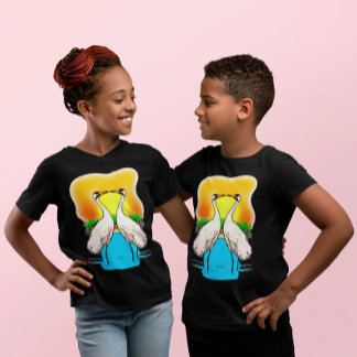 Whooping Cranes Birds in Love Kids T-Shirt
