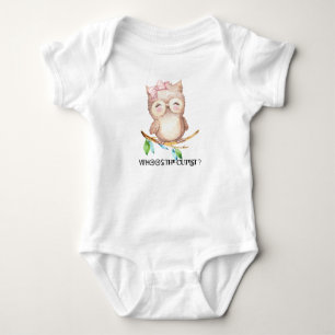 Whoo's The Cutest Newborn Baby Clothes, Owl Bodysuit
