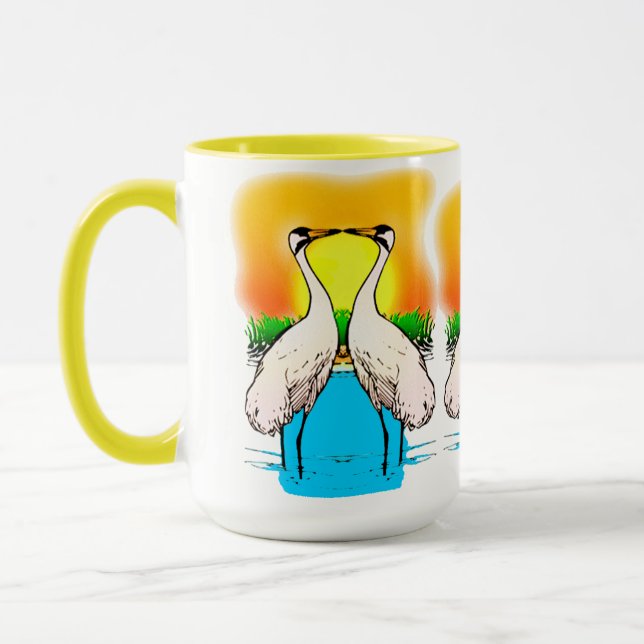 Whopping Cranes in Love Mug (Left)