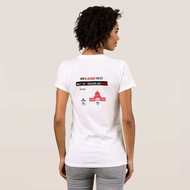 Who's deciding for us? Stats for Pro-Choice T-Shirt (Back Full)