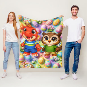 Who's Easter egg extravaganza whimsical? Happy Eas Fleece Blanket