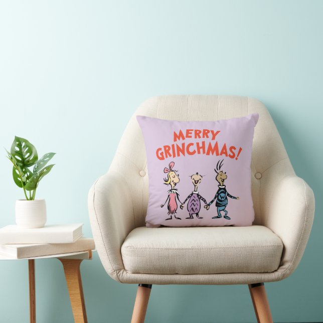 Whos Holding Hands Merry Grinchmas Cushion (Chair)