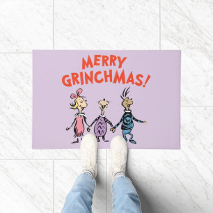 Whos Holding Hands Merry Grinchmas Doormat