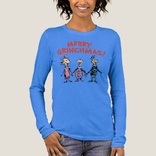 Whos Holding Hands Merry Grinchmas Tri-Blend Shirt