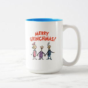 Whos Holding Hands Merry Grinchmas Two-Tone Coffee Mug