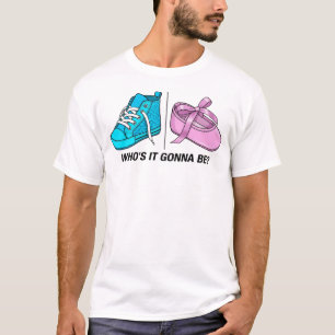 Who's It Gonna Be Gender Reveal Sneaker Bootie Tea T-Shirt
