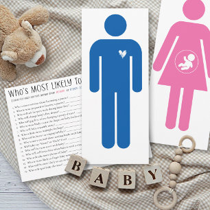 Who's Most Likely To Baby Shower Game Daddy Card