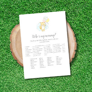 Who's My Mummy Baby Sprinkle Game Card