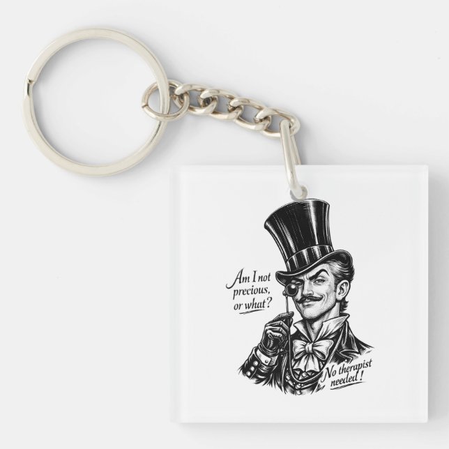Who's precious?! Witty Lord caricature Key Ring (Front)
