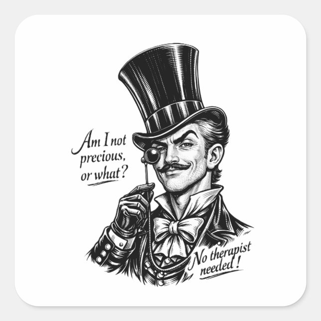 Who's precious?! Witty Lord caricature Square Sticker (Front)