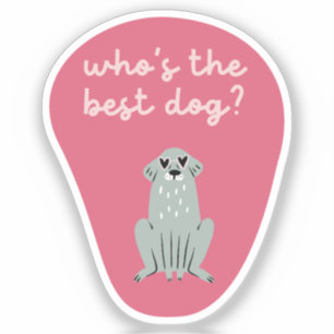 Who's the best dog cute illustration cherry pink