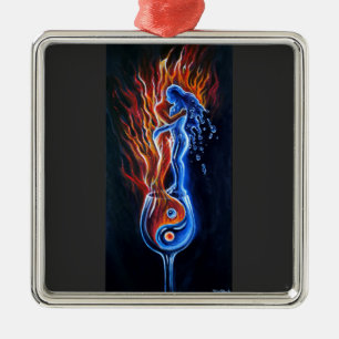 Who's the fire, who's the water metal tree decoration