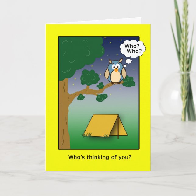 Who's Thinkig of You at Camp? Card (Front)