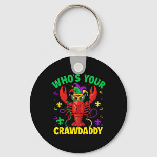 Whos Your Crawdaddy Crawfish Jester Beads Funny Ma Key Ring
