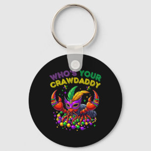 Whos Your Crawdaddy Crawfish Jester Beads Funny Ma Key Ring