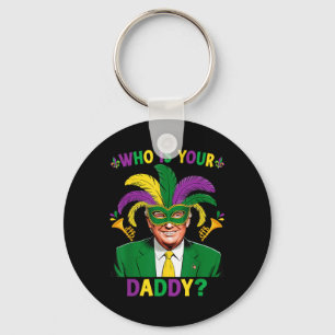 Whos Your Crawdaddy Crawfish Jester Trump Beads Ma Key Ring