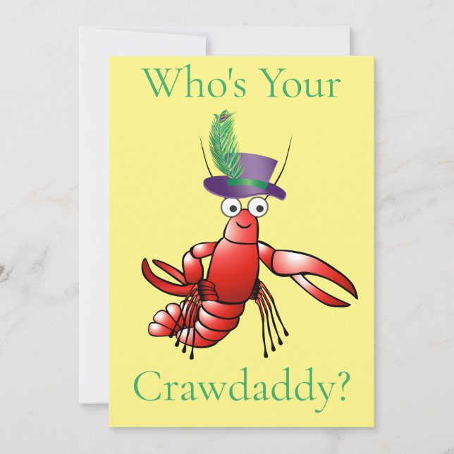 Who's Your Crawdaddy? Thunder_Cove Invitation (Front)