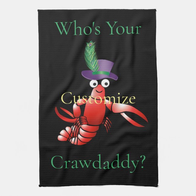 Who's Your Crawdaddy? Thunder_Cove Tea Towel (Vertical)