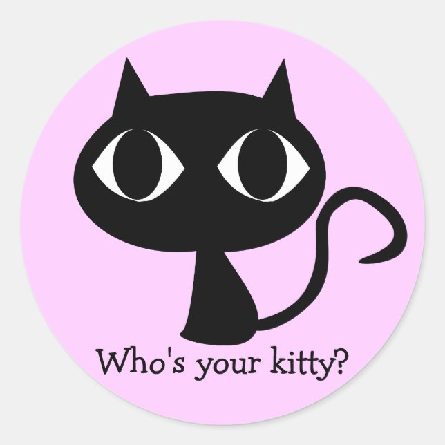 Who's your kitty? Cat Stickers (Front)