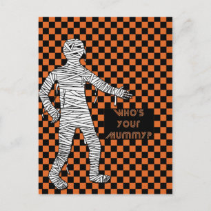 Who's Your Mummy Halloween Postcard