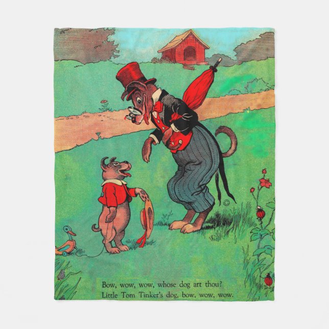 whose dog art thou? fleece blanket (Front)
