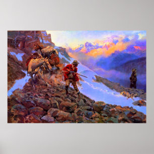 Whose Meat Man vs Grizzly Charles Marion Russell Poster