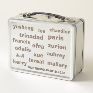 WHOSE NAME IS IT ? / STAINLESS STEEL COLOR METAL LUNCH BOX