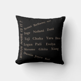 Whose Name Is It ? Throw Pillow by MMetropolim,