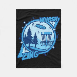 Whosh Zing Disc Golf Flying Disc Sket Scene  Fleece Blanket