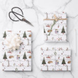 Whoville Christmas Garland Celebration Wrapping Paper Sheet<br><div class="desc">This magical, repeating pattern brings the entire town of Whoville to life! Set against a clean white background, the scene is linked by whimsical strings of circular garlands. The illustrations feature delightful moments, including a beautifully decorated Christmas tree, families of Whos gathered together, Max the Dog (in antlers) getting sweet...</div>