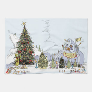 Whoville Christmas Tree Contest Tea Towel