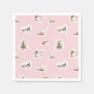 Whoville Christmas Vignette Pattern Napkin