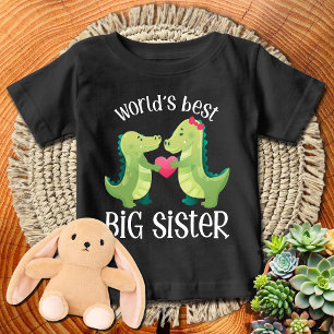 Wht CROCK World's Best Big Sister Baby T-Shirt
