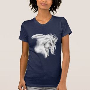 Whte Horse Head  T-Shirt
