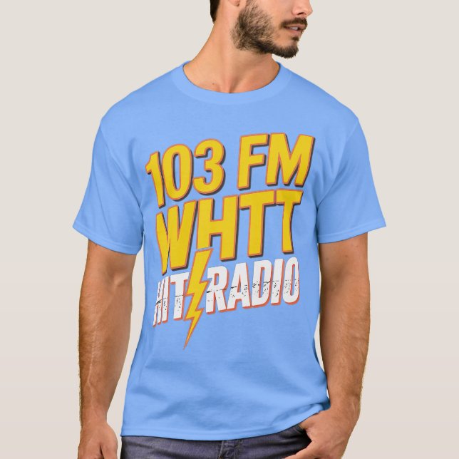 WHTT Retro 1980s Boston Radio Station T-Shirt (Front)